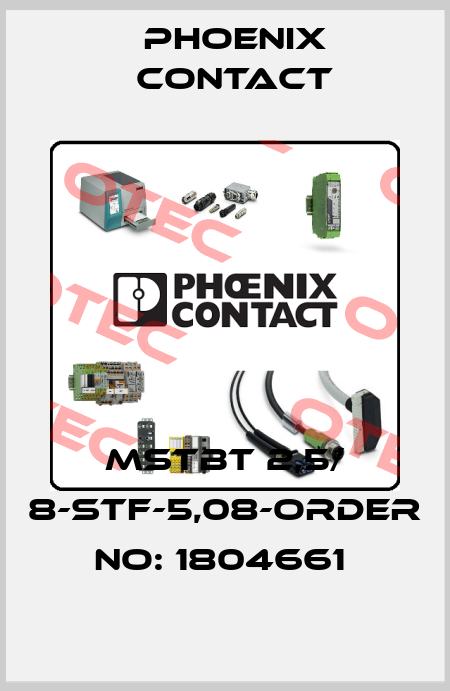MSTBT 2,5/ 8-STF-5,08-ORDER NO: 1804661  Phoenix Contact