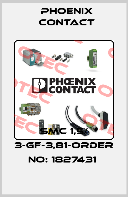 SMC 1,5/ 3-GF-3,81-ORDER NO: 1827431  Phoenix Contact
