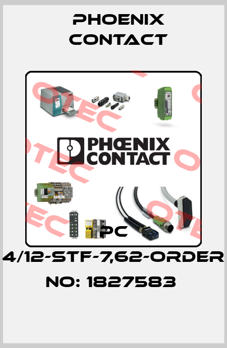 PC 4/12-STF-7,62-ORDER NO: 1827583  Phoenix Contact
