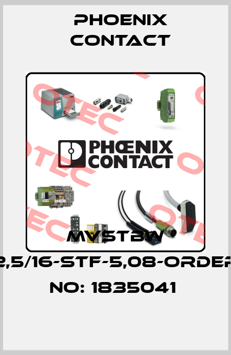 MVSTBW 2,5/16-STF-5,08-ORDER NO: 1835041  Phoenix Contact