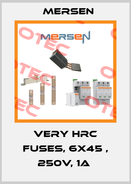 Very HRC Fuses, 6x45 , 250V, 1A  Mersen