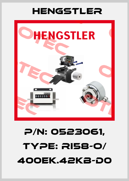 p/n: 0523061, Type: RI58-O/ 400EK.42KB-D0 Hengstler