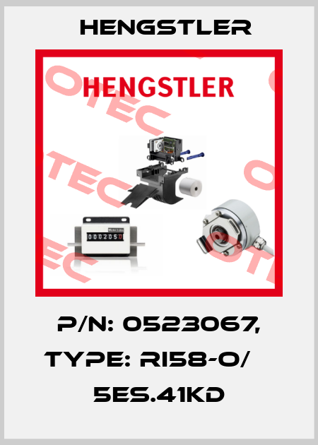 p/n: 0523067, Type: RI58-O/    5ES.41KD Hengstler