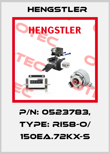p/n: 0523783, Type: RI58-O/ 150EA.72KX-S Hengstler