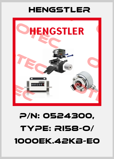 p/n: 0524300, Type: RI58-O/ 1000EK.42KB-E0 Hengstler
