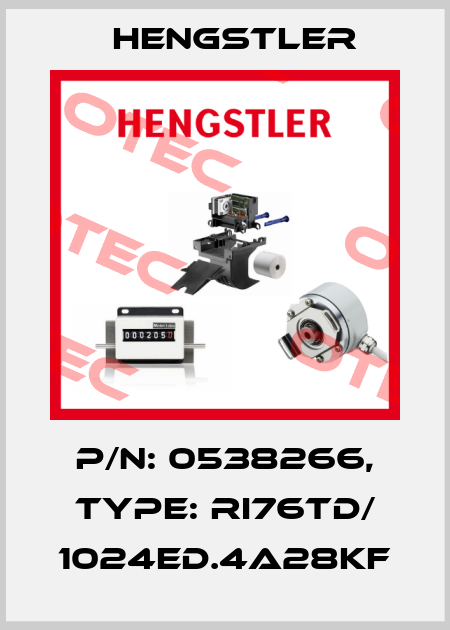 p/n: 0538266, Type: RI76TD/ 1024ED.4A28KF Hengstler