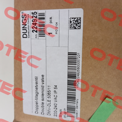 P/N: 224925, Type: DMV-DLE 5065/11 Dungs