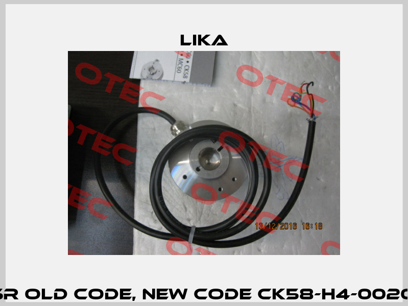 CK58-H-200ZCU415R old code, new code CK58-H4-00200-ZCU-15-ST-RL010 Lika