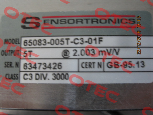 65083-CS-5000kg- 3124M Sensortronics