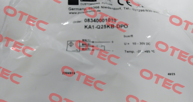 p/n: 08340001010, Type: KA1-Q25KB-DPÖ Pulsotronic