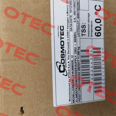 XVA3500320-1Z Cosmotec (brand of Stulz)