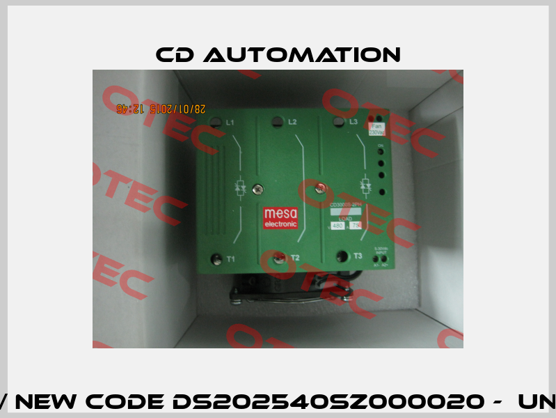 CD3000S 2PH/25A/-/480V/NO/SSR/ZC/NF/EM  old code / new code DS202540SZ000020 -  UNITA SCR CD3000S 2PH/25A/480V/NO/SSR/ZC/NF/-/-/0/EM CD AUTOMATION