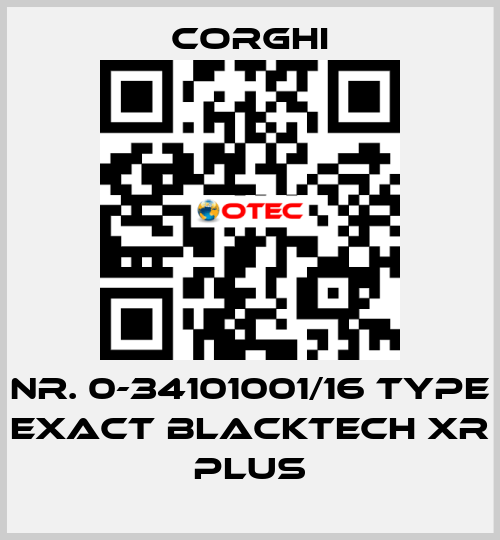 Nr. 0-34101001/16 Type EXACT BlackTech XR PLUS Corghi