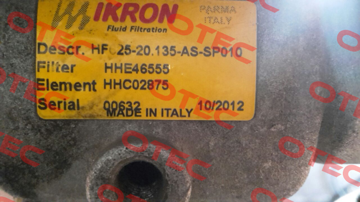 HF625-20.135-AS-SP010-B17-GE-B-XA-FP-D Ikron
