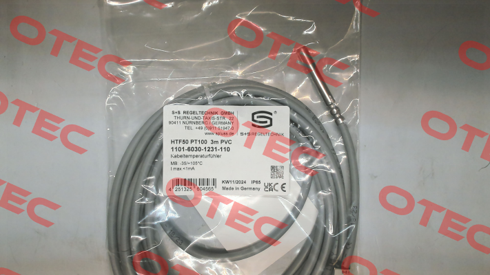1101-6030-1231-110 / THERMASGARD® HTF50 Pt100 PVC 3M S+S REGELTECHNIK