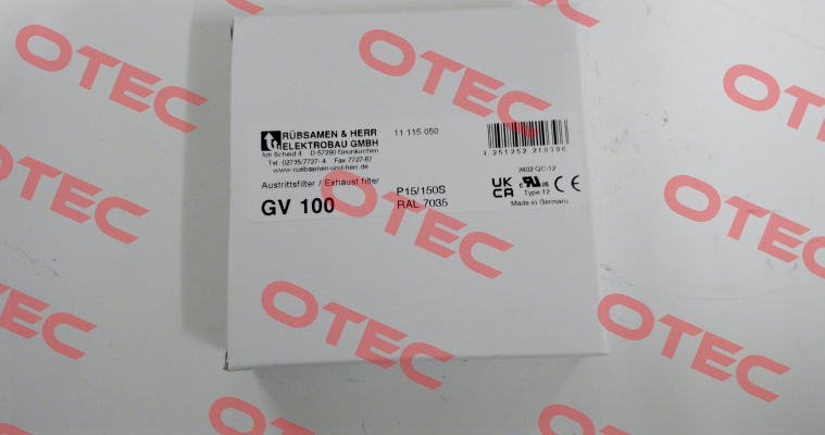 GV 100 Light grey RAL 7035 Rübsamen & Herr