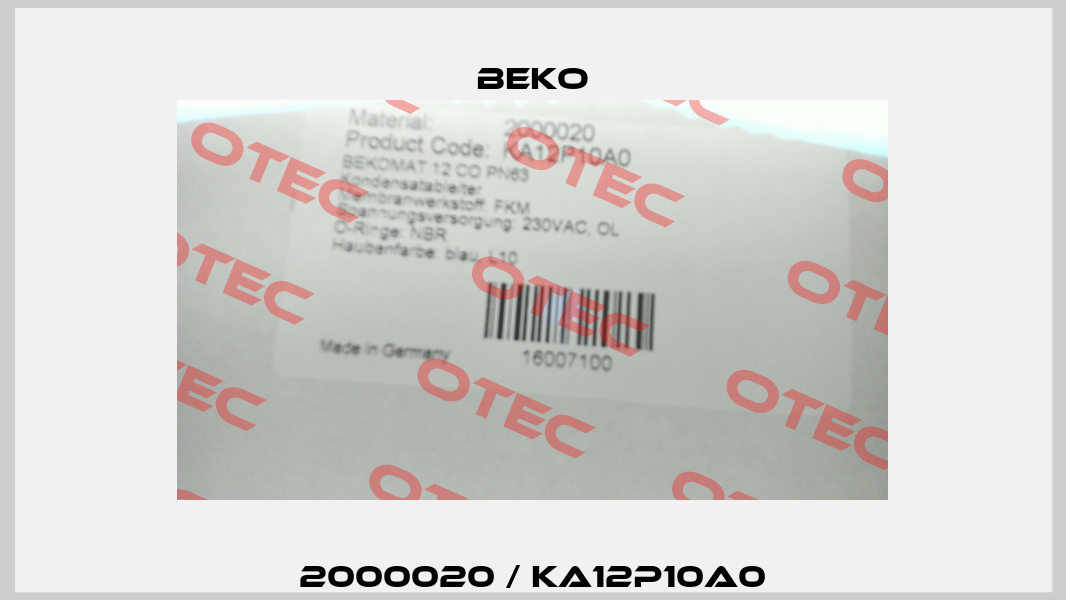 2000020 / KA12P10A0 Beko