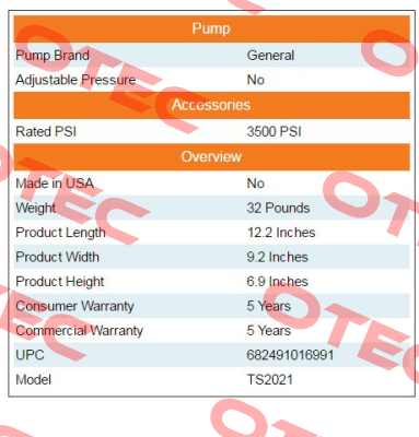 TS2021 General Pump