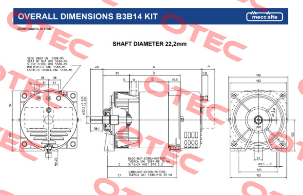 S16W-105 with  B3B14 Kit Mecc Alte