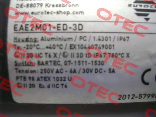 EAE2M01-551-ED-3D Eurotec