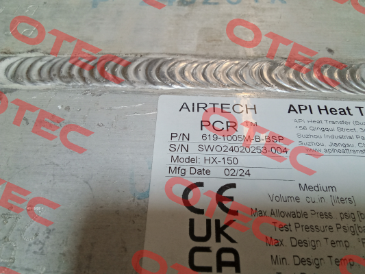 PCR 619-1005 M-BSP API Airtech