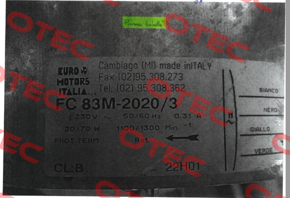 FC83M-2020/3 Euro Motors Italia