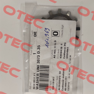 Lock washer  481001721 Varisco pumps