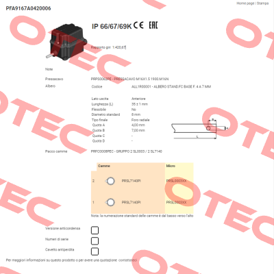 PFA9167A0420006 Ter Tecno Elettrica Ravasi