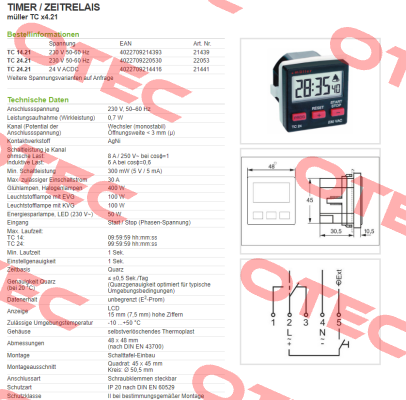 TC 24.21 - 24V ACDC / PN: 21441 Hugo Muller