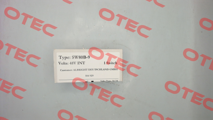 SW 80 B-9 48V INT / 504929 Albright