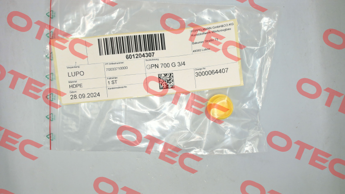 700 3371 0000 \ GPN 700 G 3/4 Poppelmann