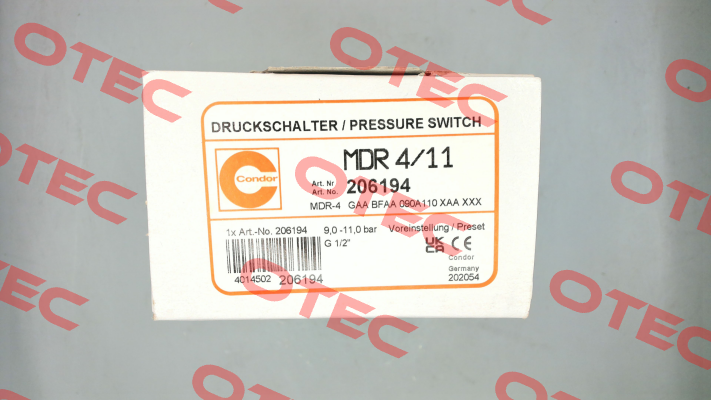 p/n: 206194; Type: MDR 4S/11 Condor