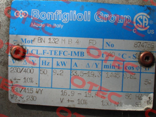 BN 132MB 4 FD Bonfiglioli