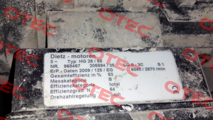 Radial Fan Part For HG 25/58  Dietz-Motoren