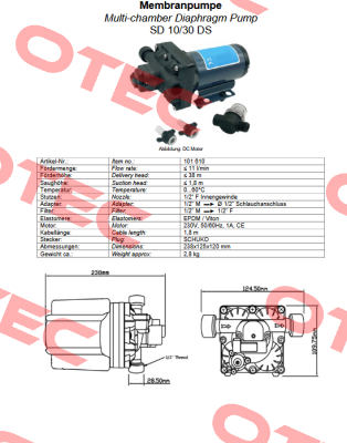 SD 10/30 DS / 101 610 Flojet Pump
