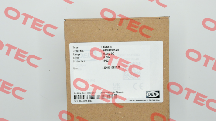 2961010920 03 / DQ96-X Deif