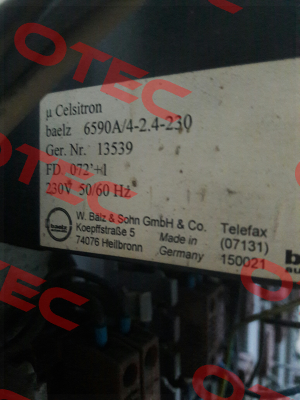 Cover for 6590B  Baelz