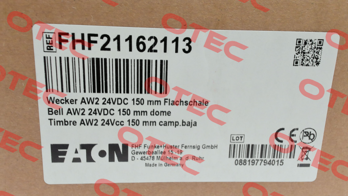 P/N: FHF21162113, Type: AW2 FHF