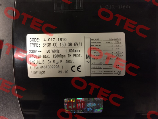 3FGM.CO.150.38.6V/1 *40171610* Elco