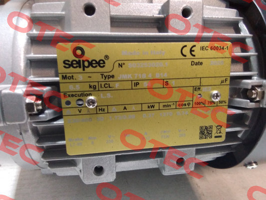 JMK 71B 0.37KW 4P B14 230/400-50 SEIPEE