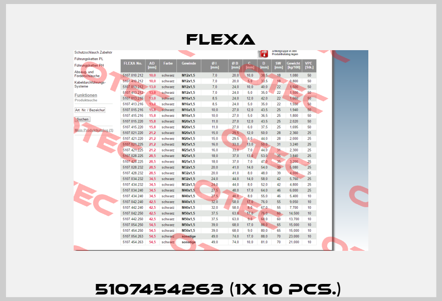 5107454263 (1x 10 pcs.)  Flexa