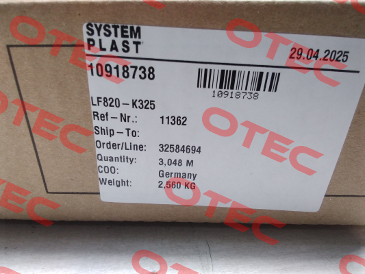 SYS11362 System Plast