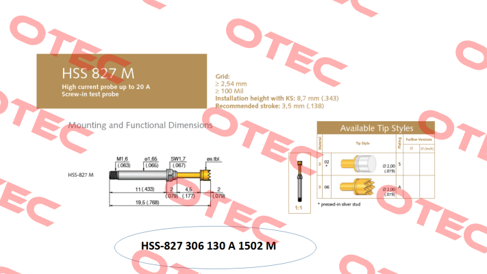 HSS-827 306 130 A 1502 M  Ingun
