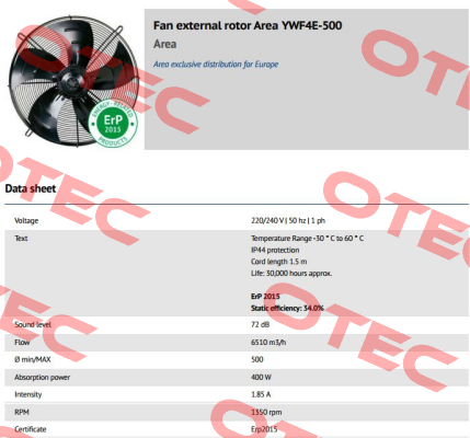 YWF4E-500 (VENT-RE-AXIAL-ASP-D500-4P-1PH AREA   ERP2015)  Weiguang