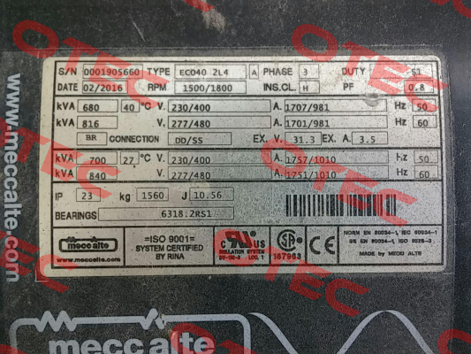 ECO402L4BMD114PD  Mecc Alte