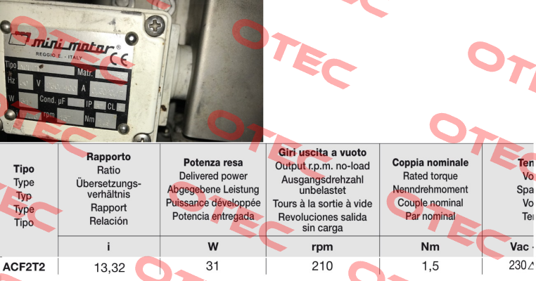 ACF2T2-B3 ohne Fuß-17,76 Minimotor