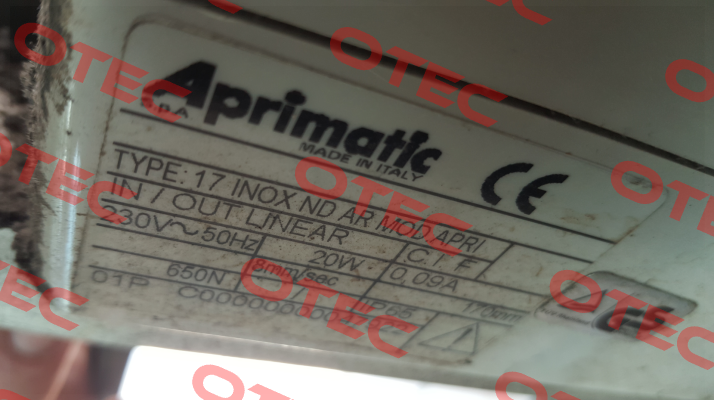 ACTUATOR APRI 17-C.170 230V (ND) (43571/001) Aprimatic