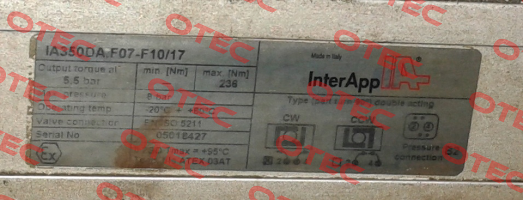 IA350DA F07-F10/17  obsolete/ replaced by IA350D.F07-F1017 InterApp