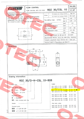 RDZ 30/D-HG-CSL 10-B06 33 011 151  Flucom