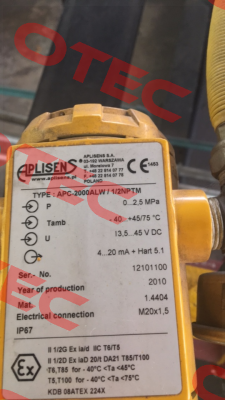 APC2000ALW/Exd/ 0 -2,5MPa/1 /2 " NPT  Aplisens